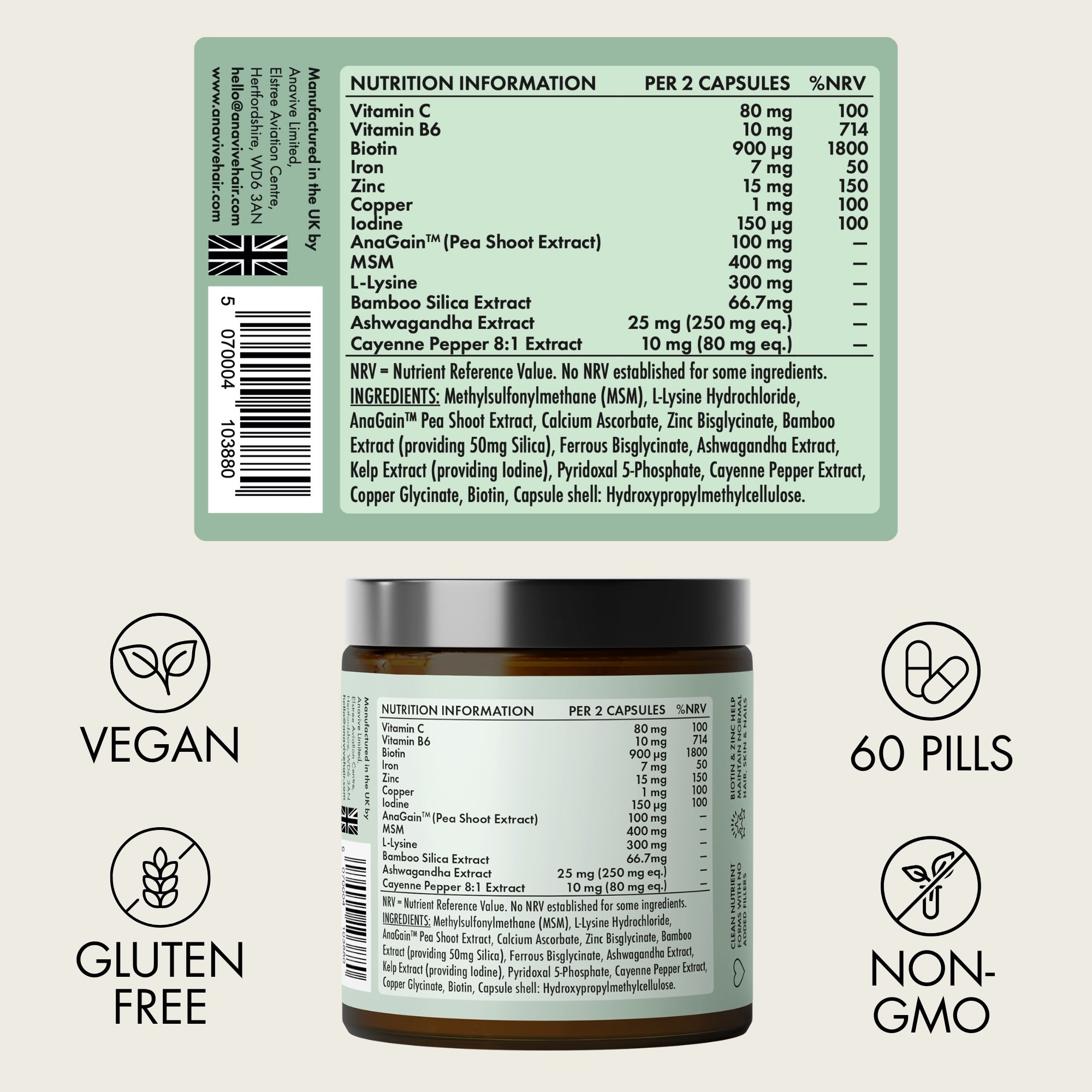 Anavive Hair Nutrition - 1 Month Supply
